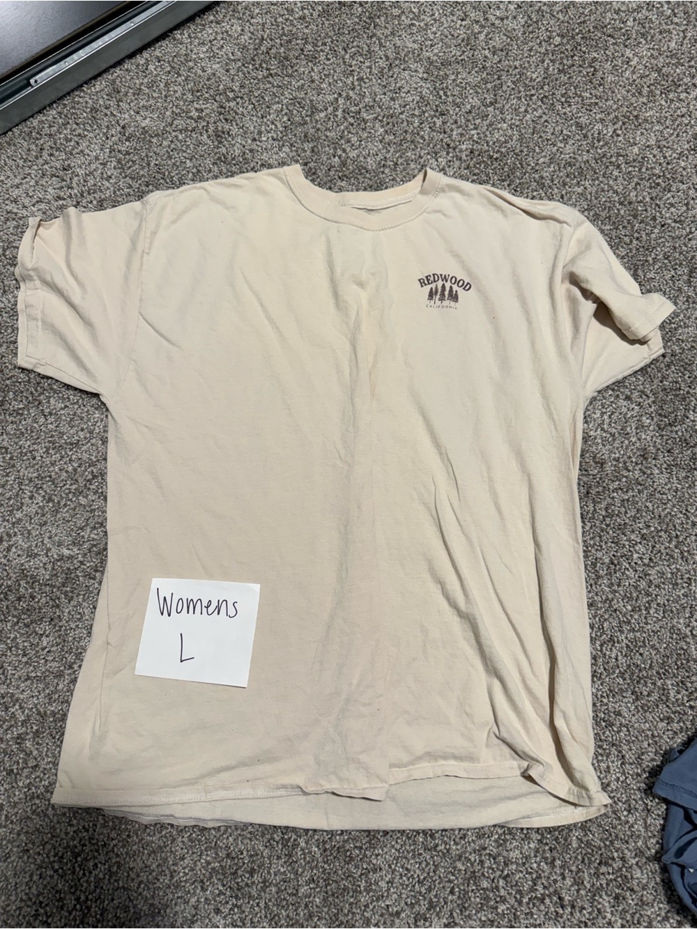 Logo Crewneck T-Shirt in Light Beige